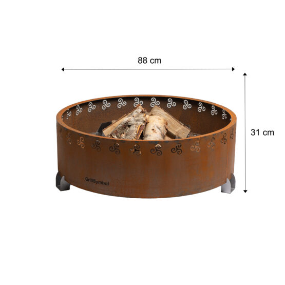 GrillSymbol cortenstål balpånne Legend ø 88 cm